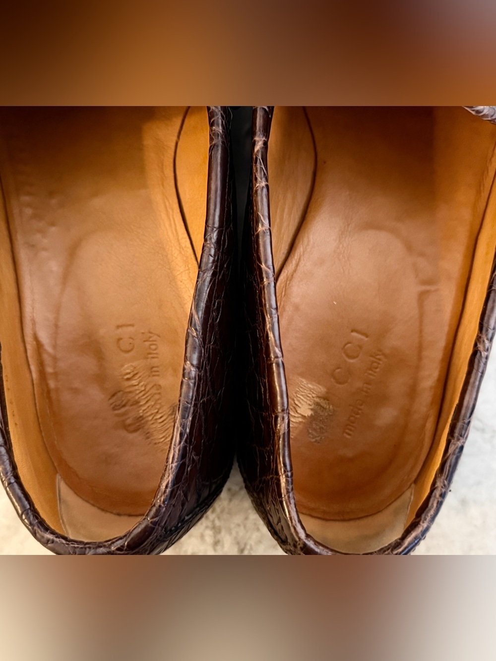 GUCCI CROCODILE LOAFERS BROWN HORSEBIT 1953 11.5/12US $4000 ALLIGATOR - Picture 9 of 11